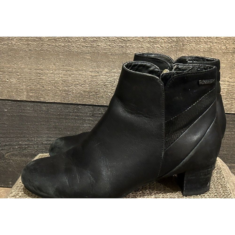 Rockport Women's‎ Ankle Boot 5 Brown Leather Total Motion Lynix Luxe Zip